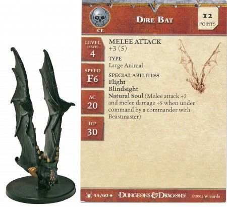 Dire Bat #44 Underdark D&amp;D Miniatures