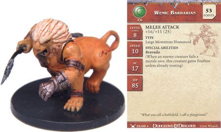 Wemic Barbarian #25 War Drums D&amp;D Miniatures