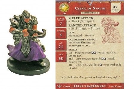 Cleric of Syreth #03 War of the Dragon Queen D&amp;D Miniatures