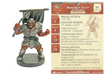Hobgoblin Talon of Tiamat #36 War of the Dragon Queen D&amp;D Miniatures