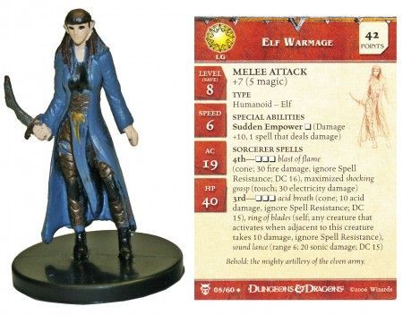 Elf Warmage #05 Blood War D&amp;D Miniatures