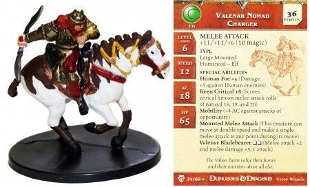 Valenar Nomad Charger #24 Blood War D&amp;D Miniatures