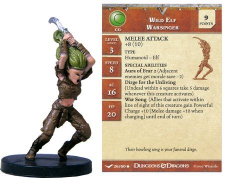 Wild Elf Warsinger #26 Unhallowed D&amp;D Miniatures