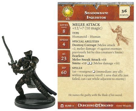 Shadowbane Inquisitor #11 Night Below D&amp;D Miniatures