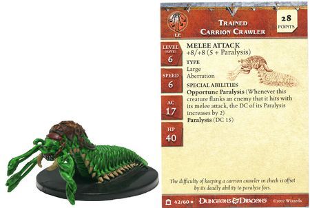 Trained Carrion Crawler #42 Night Below D&amp;D Miniatures