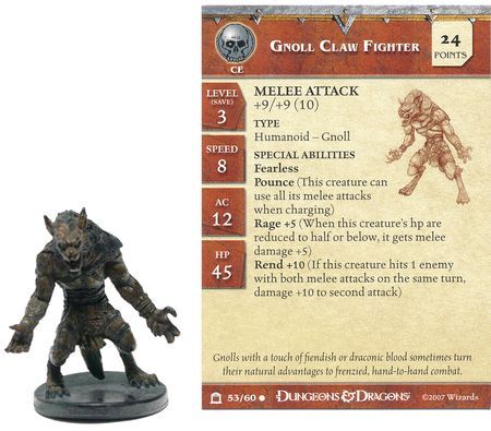 Gnoll Claw Fighter #53 Night Below D&amp;D Miniatures