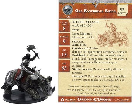 Orc Banebreak Rider #59 Night Below D&amp;D Miniatures