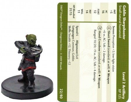 Goblin Sharpshooter #22 Dangerous Delves D&D Miniatures