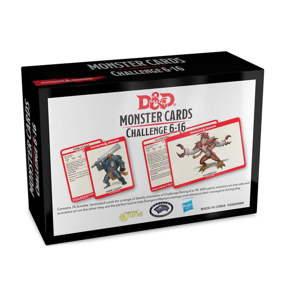 Dungeons & Dragons 5th Edition RPG: Monster Cards: Challenge 6-16 (74 cards)