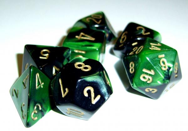 7-set Cube - Gemini Black Green with gold