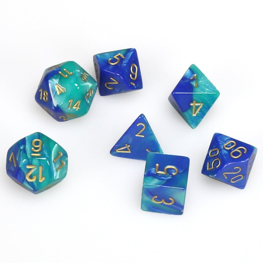 7-set Cube - Gemini Blue-Teal with Gold