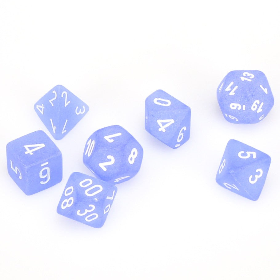 7-set Cube - Frosted Blue with White