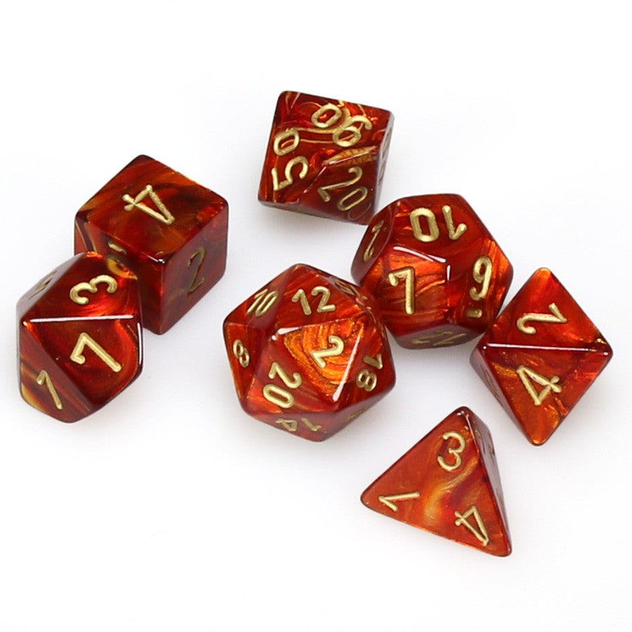 7-set Cube - Scarab Scarlet with Gold