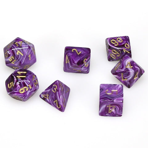 7-set Cube - Vortex Purple with Gold