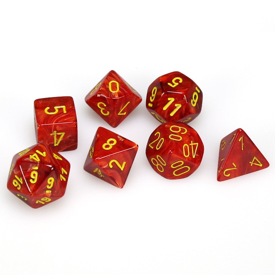7-set Cube - Vortex Red with Yellow