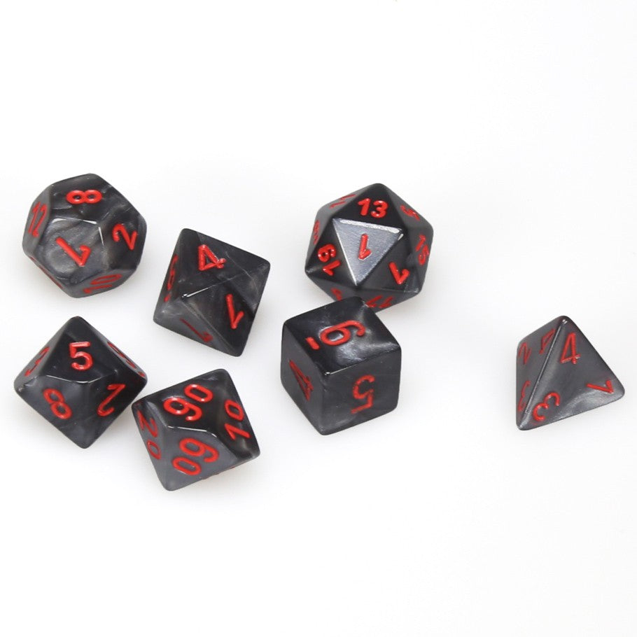 7-set Cube - Velvet Black with Red