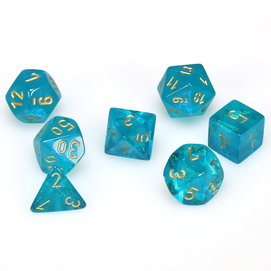 7-set Cube - Borealis Teal with Gold