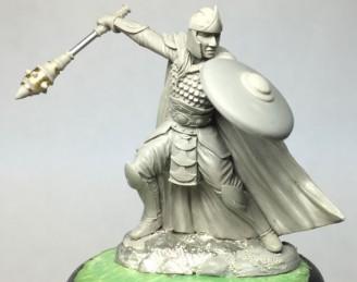 Visions In Fantasy: Male Warrior/Cleric with 3 Weapon Options and Shield (Mace, Sword, Axe)