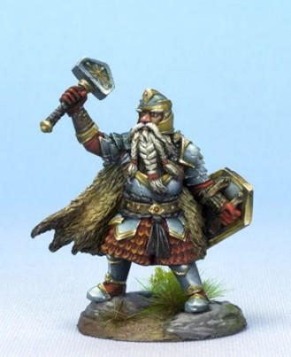 Visions In Fantasy: Male Dwarven Cleric with Warhammer