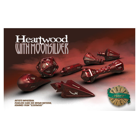 Wizard Dice: Heartwood with Moonsilver