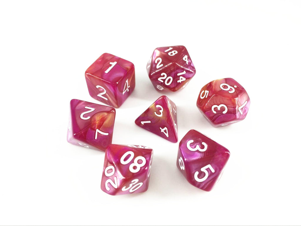 Yellow/Rose Red Blend Dice Set