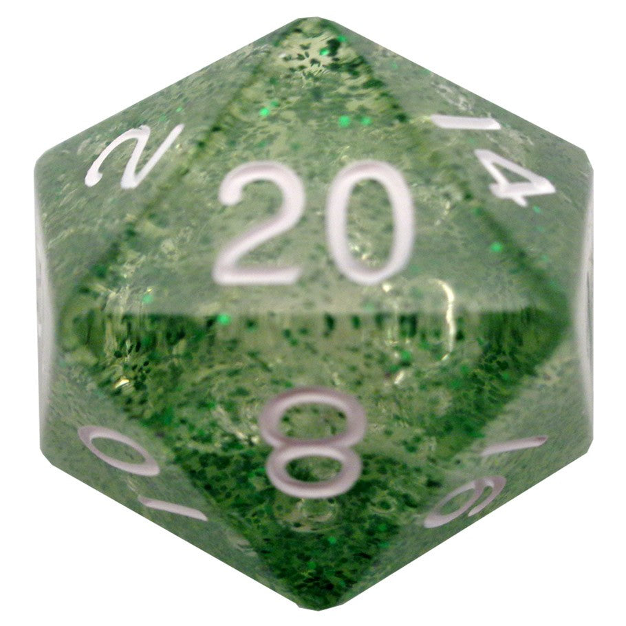 Mega D20: 35mm Ethereal Green with White