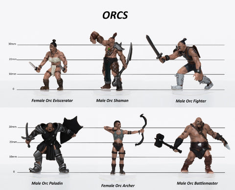 28mm Fantasy: Characters of Adventure - Set of 6 Orcs