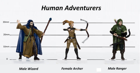 Characters of Adventure: Human Adventurers 3-Set: Set B