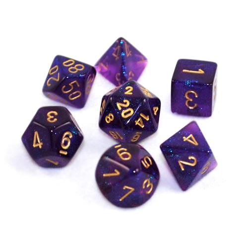 7-set Cube - Borealis Royal Purple with Gold