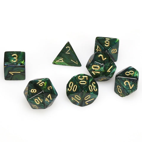 7-set Cube - Scarab Jade with  Gold