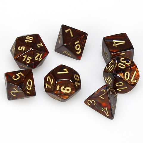 7-set Cube - Scarab Blue Blood with  Gold