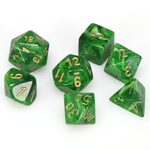 7-set Cube - Vortex Green with Gold