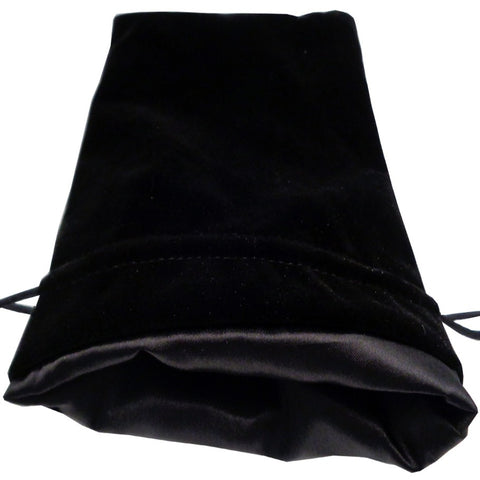 Dice Bag: 6x8: Black Velvet with Black Satin